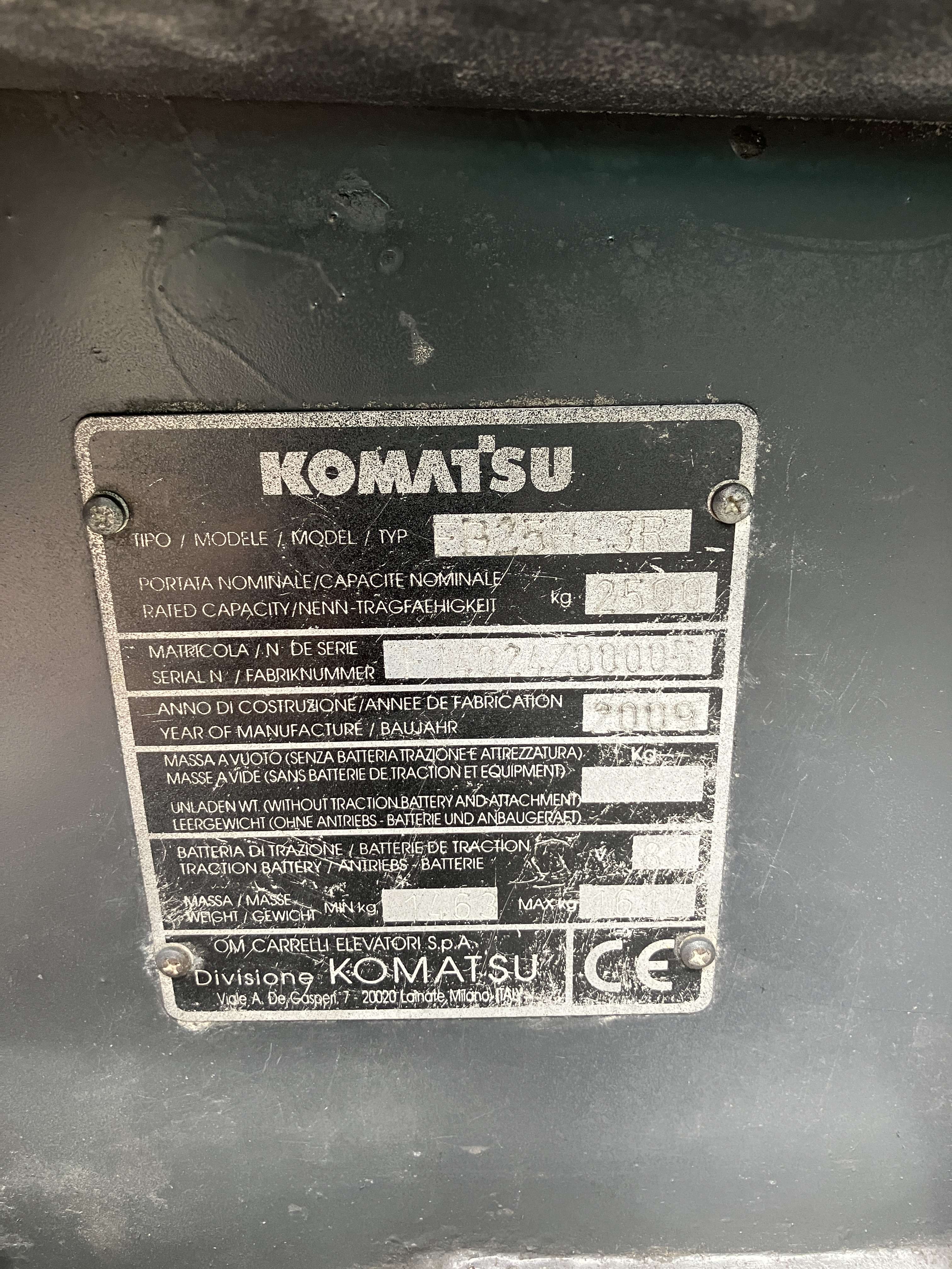 Heftruck Komatsu 2,5 Ton Elektrisch