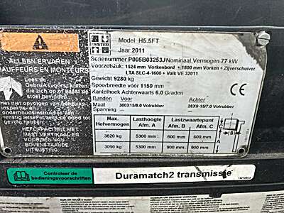 Heftruck Hyster 5,5ton Gas